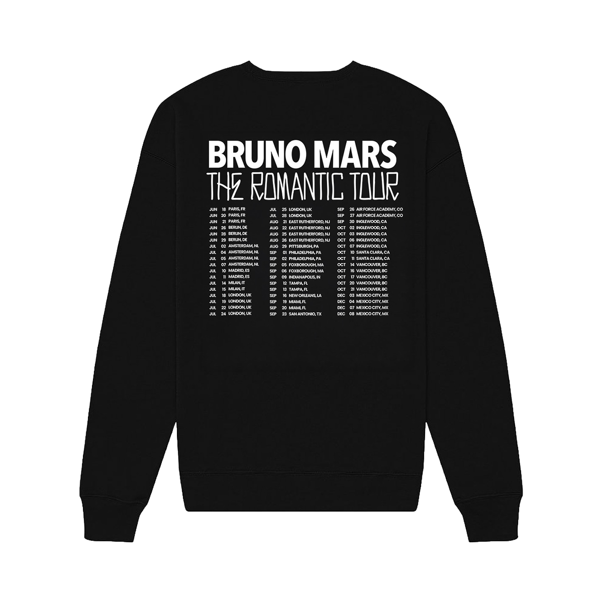 The Romantic Tour Crewneck Sweatshirt - Black