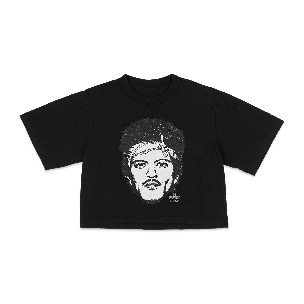 The Romantic Art Cropped Tee - Black